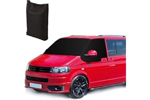 MZOLIFE Auto Windschutzscheiben Abdeckung, 600D Oxford Frontscheibe Wrap Cover, Verdunkelung Sonnenschutz Cover Anti Frost Ice UV-Schutz Wasserdicht (for VW T5)