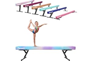 FBSPORT gymnastics beam balance beam gymnastic kids 244CM,5 heights Adjustable gym beam gymnastics high beam Highly Stable Gym Practice Training Equipment for Kids for home