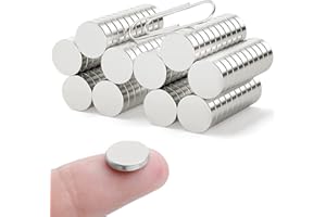 FINDMAG 50 Stück 10 mm x 2 mm Neodym Magnet Extra Stark, Kleine Magnete Stark, Magneten Starker Halt, Whiteboard Magnete für Magnettafel, Magnet für Pinnwand, Handwerk, Zuhause, Büro