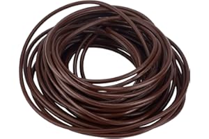 GORGECRAFT 10m*4mmStrisce di Vera Pelle Corda in Pelle di Mucca Corda Intrecciata Piatta per Cinture Bracciali Collane Creazione di Gioielli Fai da Te Artigianato Utensili Laboratorio Sella Marrone