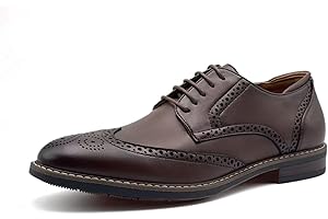 Finishing & Sewing Męskie buty ze szpicem skrzydłowym, klasyczny styl Brogue, sznurowane buty Oxford