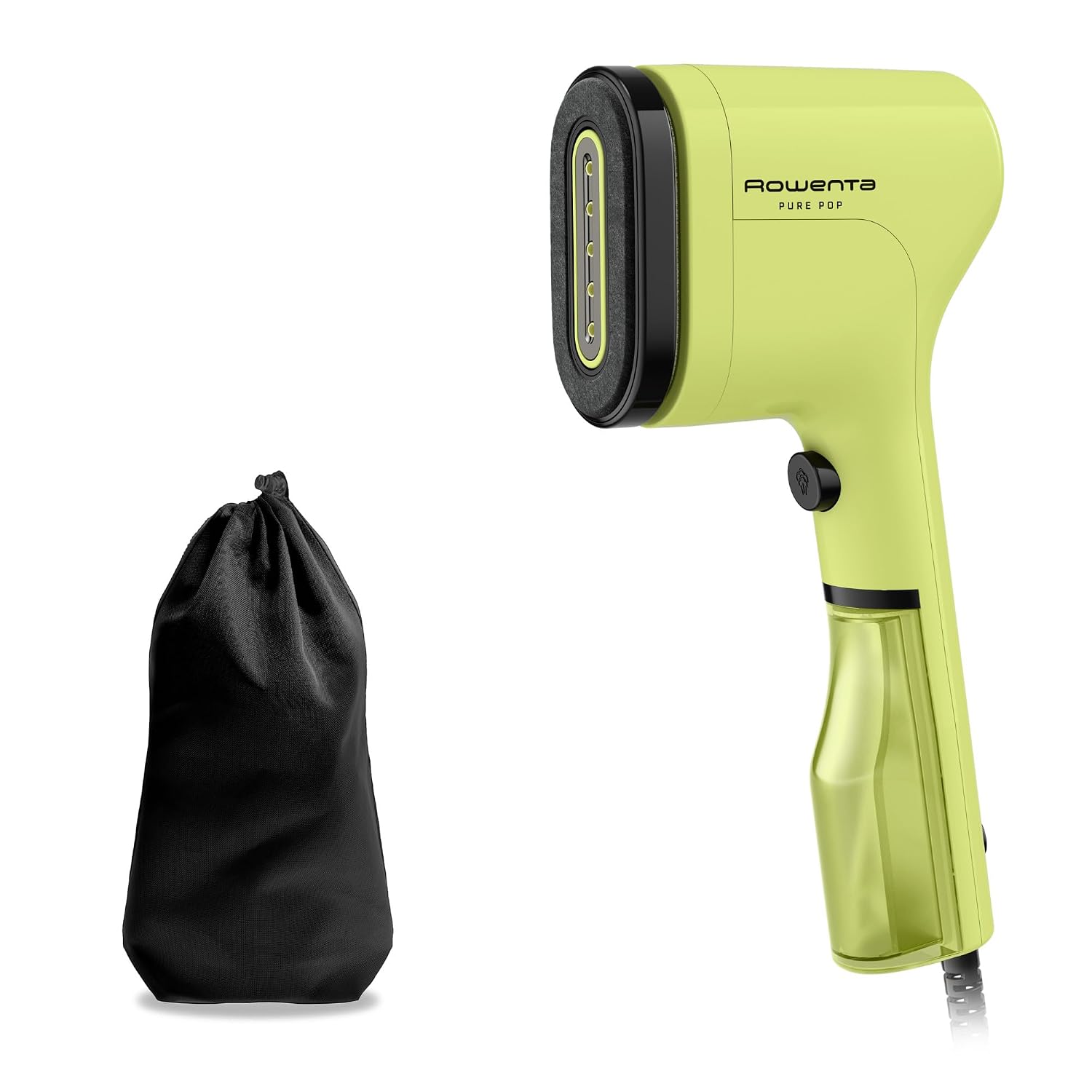 Rowenta Pure Pop, Ferro da Stiro Verticale Portatile, Giallo Limone, DR2025 | con Sistema Reversibile, Riscaldamento Rapido, Stira e Igienizza i Capi, Design Portatile, 1300W