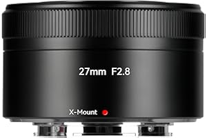 Lente con marco APS-C de 27 mm y f2.8 con enfoque automático de 7artisans, gran apertura f2.8, compatible con detección automática y manual de rostro y ojos, compatible con cámaras Fujifilm FX Fuji X-