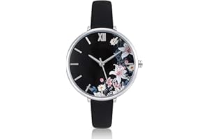 KIMOMT Damenuhren Lederband Luxus Quarzuhren wasserdichte Mode Kreative Armbanduhr für Damen Mädchen Damen