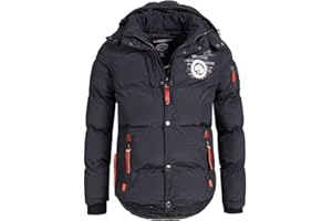 Geographical Norway Verveine Men - Men's Winter Autumn Jacket - Comfortable Warm Coat Lining - Long Sleeve Windbreaker Jacket - Ideal Elegant Gift Casual Men
