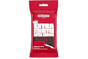 Renshaw Black Extra Stretch, Smooth & Thin Fondant Icing, 250 g (Pack of 1) - Ready to Roll Icing for Cakes