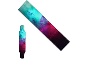 JONSCART 47"X10" Sport Outdoor Skateboard Longboard Dancing Board Double Rocker Board Cruiser Board Waterproof Diamond Griptape Sheet Sticker Deck Sandpaper (Color drawing)