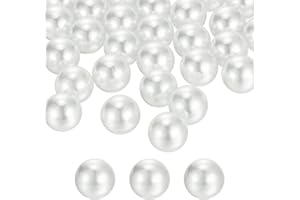 sourcing map 140pcs 16mm White Pearl Beads ABS Faux Pearls Vase Fillers 300g Ornament Filler for Crafts Centerpieces Jewelry Making Aquarium Decoration