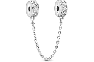 Rimgoris Abalorios de Plata de Ley 925 para Pulseras, Collares, Margarita pequeña, Sakura Rosa en Relieve, Margarita pequeña, Estrella y Luna, concha de mar, Estrella de mar, Cadena de Seguridad