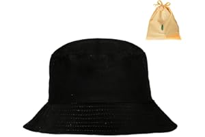MEET-SHOP Chapeau Pêche,Chapeau de Seau Coton Doux et Polyester Unisex Bords Arrondis Chapeaux Sun 56-58cm Chapeau de Solei pour L’extérieur Les Jeux de Guerre La Pêche Randonnée Camping Voyage