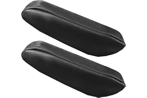 FH GROUP Premium Faux Leather Black Armrest Cover Semi-Universal Fit, One Pair, Set of 2 Black