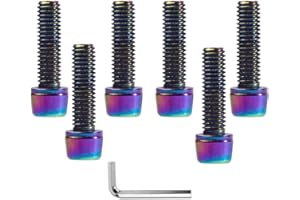 DAZISEN Bike Stem Bolts - 6 PCS Stainless Steel Mountain Bike Screws MTB Screws, M5*17