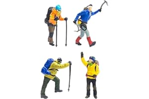 Folpus 4X Resina 1/87 Figuras Trepadoras Pequeña Decoración Humana para Maquetar