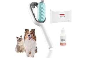 ‎REGAPOG Tierhaarentfernungskamm mit Wassertank, Kolibrinbürste Katzenhaarbürste, Katzen Bürste Reinigungsbürste für Tierhaare, Tierhaarentferner mit Wassertank für Katzen Haarentfernung (blau)