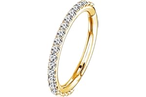 OUFER 16G Rostfreier Stahl Knorpel Ohrringe Fünf Petal Clear CZ Blume Tragus Helix Earrings Knorpel Ohrstecker