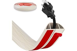 YOUSHANGRO Passe Cable Sol Cache Fil Électrique Auto-Adhésif 3M - Petit Canal de Câble Flexible en PVC pour Bureau, Maison, Concert - Protection des Fils et Prévention des Trébuchements