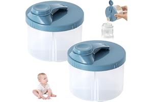 UptVin 2 Stück Milchpulver Portionierer Baby, Tragbarer Pulver Portionierer 4 Fächern Milchpulver Portionierer Milchpulver Box Drehbarer für Reisen und Alltag