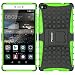 Produktbild Huawei P8 Hülle,Pegoo Huawei P8 Schutzhülle Dual Layer Hybrid Harte Rüstung Handyhülle Drop Resistance Handys Schutz Hülle mit Anti-Kratz Stoßfest Schutzhülle mit Ständer Case Hülle Cover fall Schale für Huawei P8 (Grün)