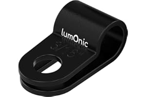 Lumonic Juego de sujetacables 100x P-Clip I 5mm Perfectamente adecuado para cables con un diámetro de 3/16" I También como: Pinza para cables, fijación de cables y abrazaderas para chasis
