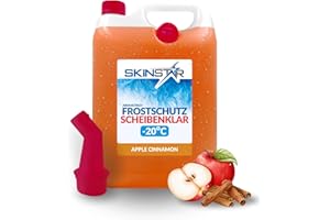 ‎SKINSTAR SkinStar Scheibenfrostschutz -20°C mit Duft | Effektiver Scheibenreiniger | Winter | Gebrauchsfertig | Frostschutzmittel Scheibenwaschanlage | Klare Sicht (15l, Apple-Cinnamon)