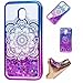 Produktbild xifanzi Silikon Gradient Farbe Handyhülle für Samsung J3 (2017) 3D Gradient Softcase Blaue lila Mandala Design Liquid Glitter Flowing Bling Sparkle Soft Silikon Stoßstange Fall für Samsung J3 (2017) 3D Kreative Transparent Hardcase Shiny Bling Glitzer Schutzhülle für Galaxy J3 (7) Schwimmend Treibsand Stern Diamant Design Backcover Antishock für Samsung Galaxy J3 (2017) 5.0"
