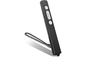 KINIZUXI Präsentations Clicker Zeiger mit Trageband, 100M Kabelloser Presenter Pointer für Präsentationen, 2,4GHz USB Powerpoint Präsentation Wireless Present Fernbedienung für Windows Mac