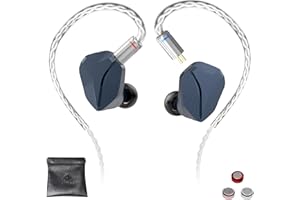 Hidizs MP145 In Ear Monitor, HiFi IEM Earphones Wired, 14.3 mm Ultra-Large Planar Magnetic Driver, Aviation Aluminum Alloy Shell, for Musician, Blue, 3.5 mm