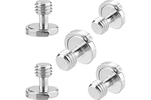 LEFTFOTO 3/8-Zoll-Außenbefestigungsschraubenadapter, Schnellspannschraube mit D-Ring. 5 Stück.