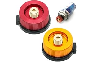 XUELIYUN 2 Pieces Camping Nozzle Gas Bottle Convert Adapter Connector Stove Connector for Camping Stove and Camping Gas Butane Canister to Screw Gas Cartridge