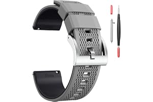 HEMSUT H Hemsut Silicone Watch Bands, 18mm 20mm 22mm Quick Release Rubber Watch Strap for Men Women Soft Replacement, 10 Colors for Choose