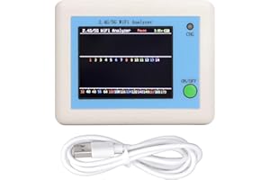 Candeon Analyseur de signal WiFi, Analyseur de WiFi 2.4G Et 5G Scanner de Wifi Analyseur De Réseau WiFi, Analyseur De Mesure de la Force du Signal Wifi testeur de balayage de signal WiFi