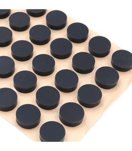 120 PCS Rubber Bumper Pads (0.4 Inch) For Cabinets, Drawers, Laptops & More – Self-Adhesive Noise Dampening Feet In Black & Clear