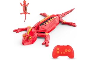 Euakee Lézard Robot Télécommandé Rechargeable, Caméléon Grimpeur avec Yeux LED, Cadeau pour Enfants 3 à 12 Ans (B)