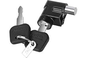 CMANLNYK Electric Bike Battery Case Power Lock & Key - Unlock 13MM Locked 20MM, Anti Theft Power Ebike Lock for Hailong Battery Case Box (Black)