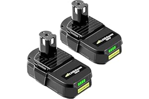 FUNMALL 2 X 18V 3.0Ah P108 Batería para Ryobi 18V Repuesto para Ryobi Li-Ion Batería P108 P107 P105 P104 P103 P102 RB18L50 RB18L40 RB18L25 RB18L15
