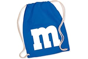 ‎SHIRT-PANDA Shirt-Panda Turnbeutel M&M Karneval Fasching Gruppen-Kostüm Baumwoll-Beutel Rucksack Tasche