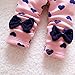 Zhuannian Baby Girls Bowknot Fleece Lining Leggings Trousers (6-9months, Pink heart)