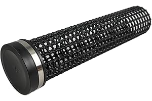 KOI- UND BONSAIPARK HERDECKE Koi Herdecke Filtersiebrohr Gitterrohr für Teichfilter mit Endkappe div. Durchmesser Schutzgitter Helix (200mm x 1000mm)