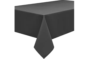 Home Direct Mantel 100% poliéster, Rectangular 150 x 300cm Gris Oscuro
