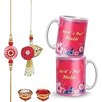 Luvkushcart® Mug Rakhi, Rakhi, Rakhi for Brother, Rakhi for Sister, Rakhi for Brother Bhabhi, Rakhi Combo, Rakhi Set…