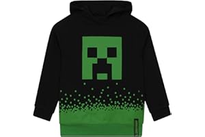 MINECRAFT Felpa con Cappuccio Ragazzi | Felpa con Cappuccio Creeper | Abbigliamento da Gioco per Bambini