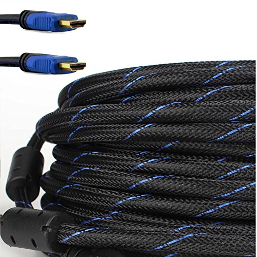 CableVantage PREMIUM HDMI CABLE 50FT 15M V1.4 For 1080P 3D TV DVD PS4 XBOX One HDTV Monitor Blue Braided Nylon Cord, Gold Tip RS.3007 (44.00% Off) - Amazon