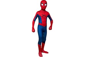 MARVEL Spider-Man Official Youth Zentai Halloween Costume - Deluxe Two-Way Stretch Spandex with Invisible Zippers