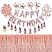 Price comparison product image Rose Gold Balloons Birthday Party Decorations Foil HAPPY BIRTHDAY Banners Confetti Balloons Latex Rose Gold Balloon Foil Balloons Star & Heart Shaped Tassel Garland Metallic Tinsel Foil Fringe Curtains Balloons String for Girl Women Birthday Party Supplies Party Favor