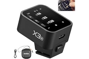 Godox X3-N X3N Kabelloser Blitzauslöser Touchscreen-Blitzsender OLED für Nikon Kameras 2.4GHz Drahtlos 1/8000S HSS TTL Tcm Funktion Eingebauter Akku Kamerafernauslöser für Nikon