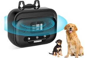 Tepimato Anti Barking Device,Dog Barking Deterrent Devices 4 Frequency Levels 50Ft Ultrasonic Bark Control Device Lcd Display Automatic Stop Indoor Outdoor For Dogs Bark