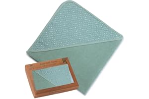 Urban Kanga Toalla Bebé con Capucha de Baño Doble faz Oekotex Capa de Baño Recién Nacidos (Verde)