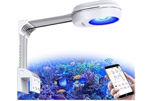PopBloom WiFi LED Acquario Marino 60W, Lampada Acquario Marino a Spettro Completo per Corallo, Plafoniera LED Acquario Marino con Staffa, L'APP supporta l'italiano (60W (WiFi))