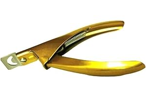 WISH BEAUTY,THE ROYAL ELEGANCE Nail Clippers Tip Cutters for Acrylic False Fake Gel Artificial Nails Rustproof Sharp Professional Manicure Pedicure Trimmer Nail Care Tools (Gold)
