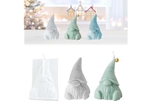 ‎TREABEAR TREABEAR Silikonformen Gießformen Wichtel, Gießform Wichtel Silikonform, Gips Zum Gießen Wichtel Zwerg, Silikon Kerzenform Weihnachten 3D, Silikon Formen Zum Gießen Weihnachtsmann